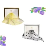 Decorative 3D framed art featuring a girl illustration with yellow and polka-dotted fabric dress design, complemented by watercolor fruit elements.