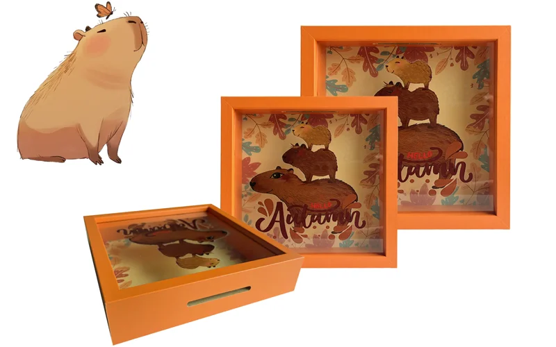 Creative Uses for a Shadow Box Frame A creative shadow box used as a money bank with a slot on top