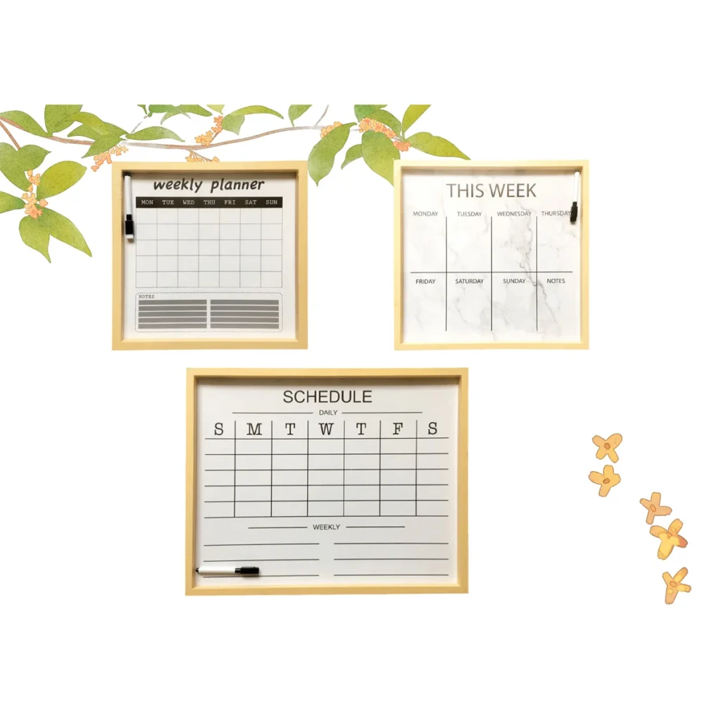 Custom MDF Week Planner and Schedule Frame