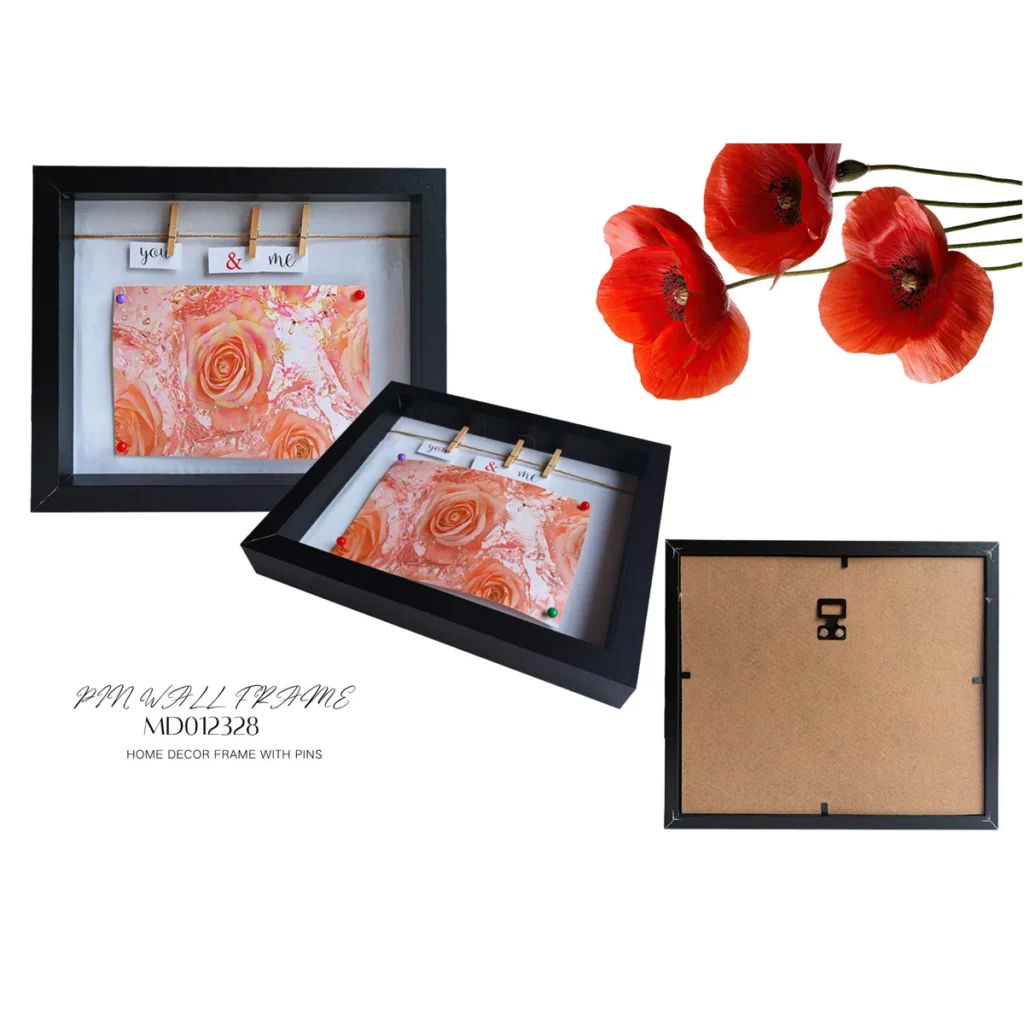 MDF Wooden Photo Display Frame with Pegs