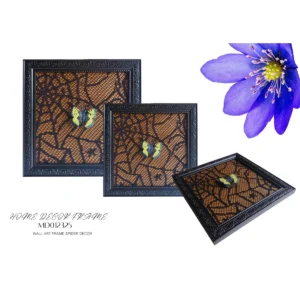 Square Plastic Wall Art Butterfly Frame