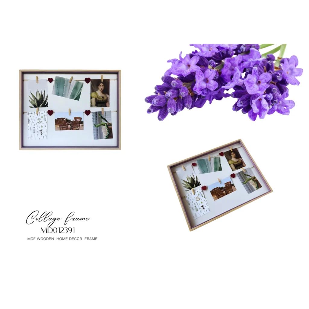 Wall Collage Frame with Strings and Pegs