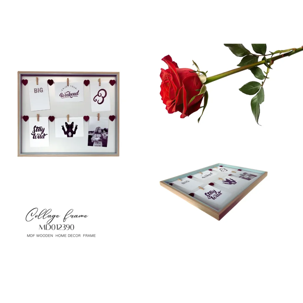 MDF Wooden Clip Photo Frame Collage