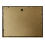 Rectangular MDF photo frame backboard with attached hanging clip and secure clasps at the edges, providing clean and durable support.