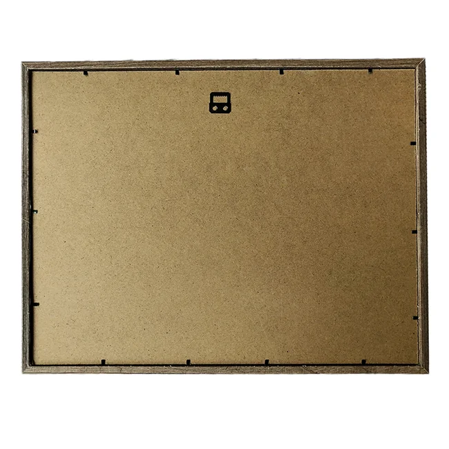 Rectangular MDF photo frame backboard with attached hanging clip and secure clasps at the edges, providing clean and durable support.