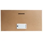 MDF photo frame backboard with a pre-cut wall mount slot and white easel bracket for easy installation.