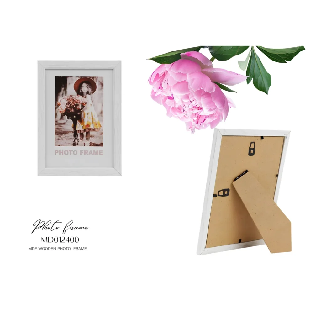Decorative MDF White Wooden Photo Frame