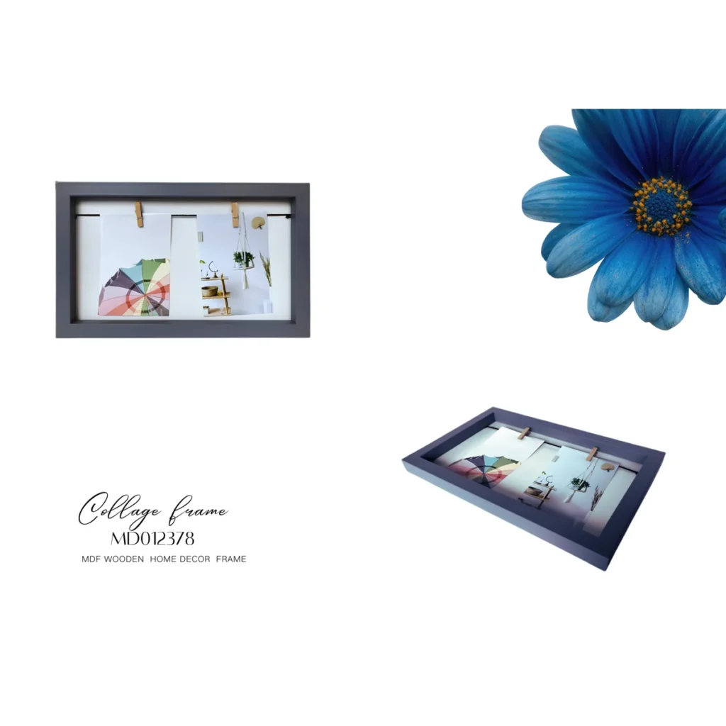 Navy Blue Photo Peg Frame for 2 Photos