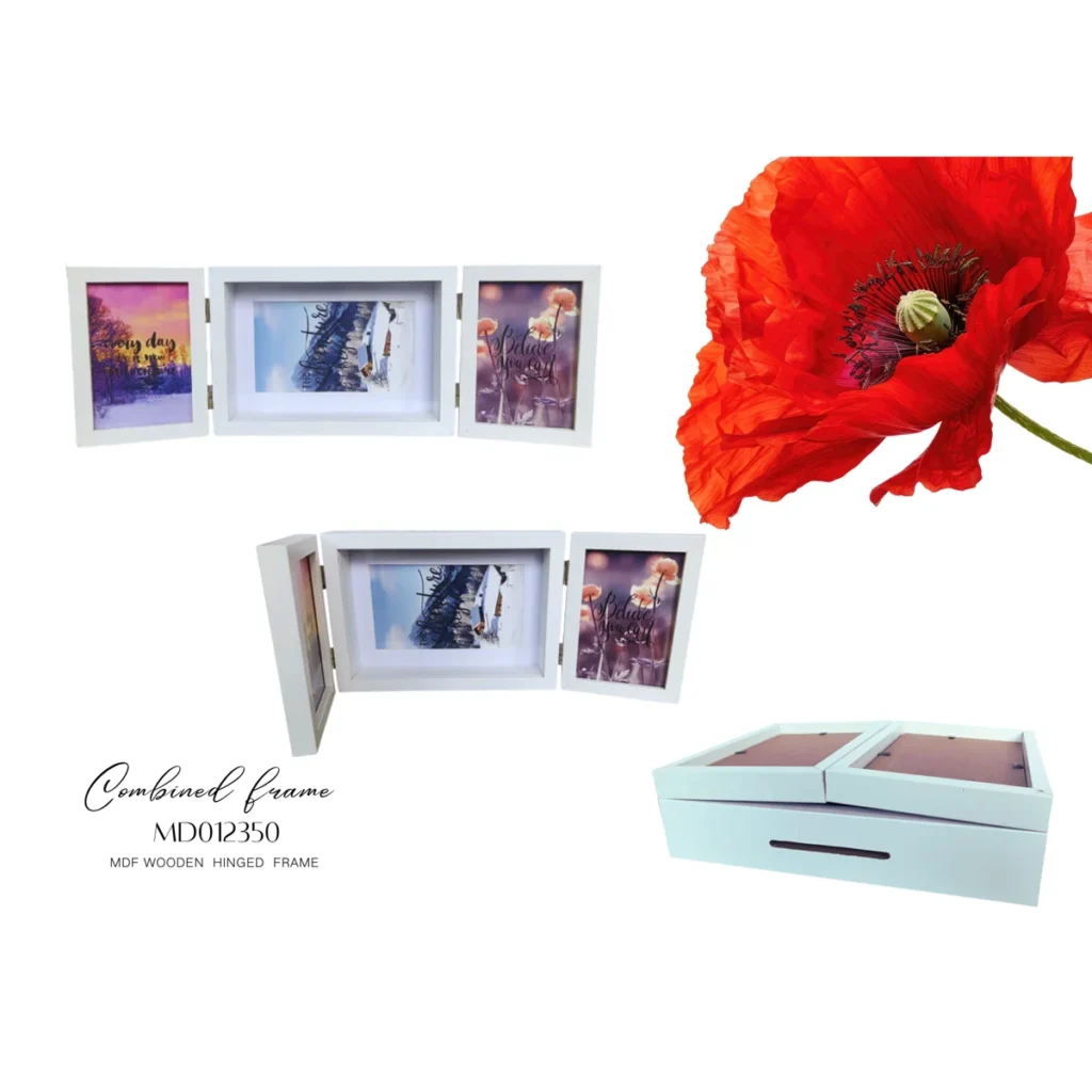 Trifold MDF Photo Frame Collage White