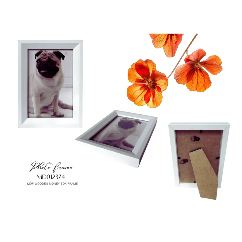 White Wooden MDF Display Frame
