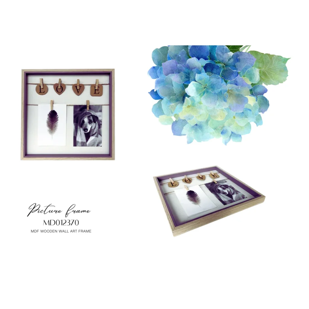 MDF Wooden Collage Frame for Wall with Pegs