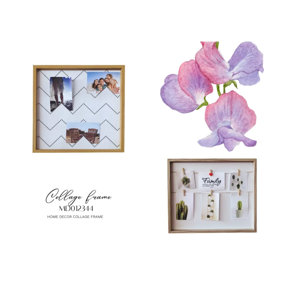 Brown 6 Photo Wall Multi Picture Frame